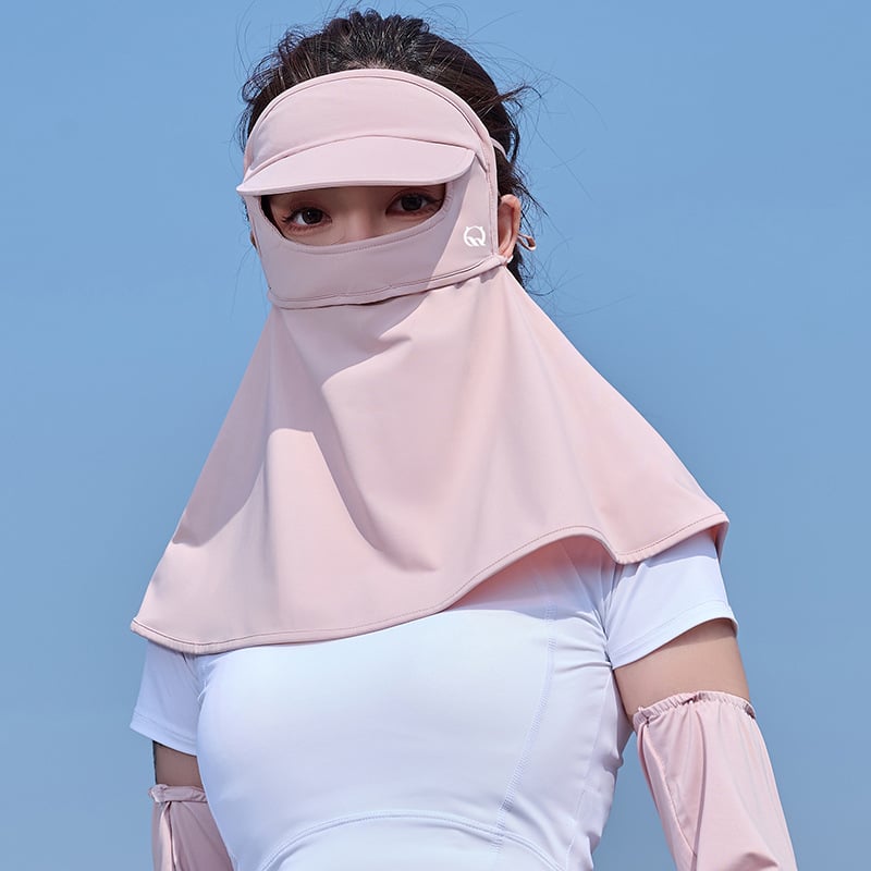 Nyári naptej, jég, selyem, női, UV-védő maszk, napellenző, lélegző, lovaglófátyol, jég, férfi maszk