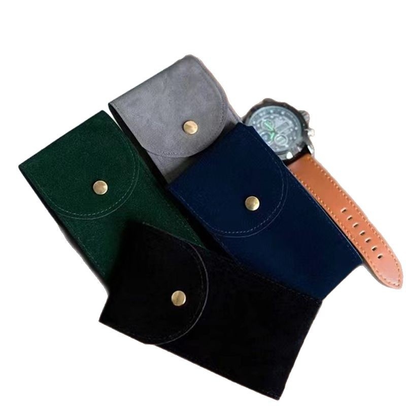 „CrossBorder Spot“ aksominis laikrodžių krepšys, laikrodžių laikymo krepšys, apsauginis laikrodžių krepšys, kelioninis dvipusis aksominis laikrodžių odinis dėklas