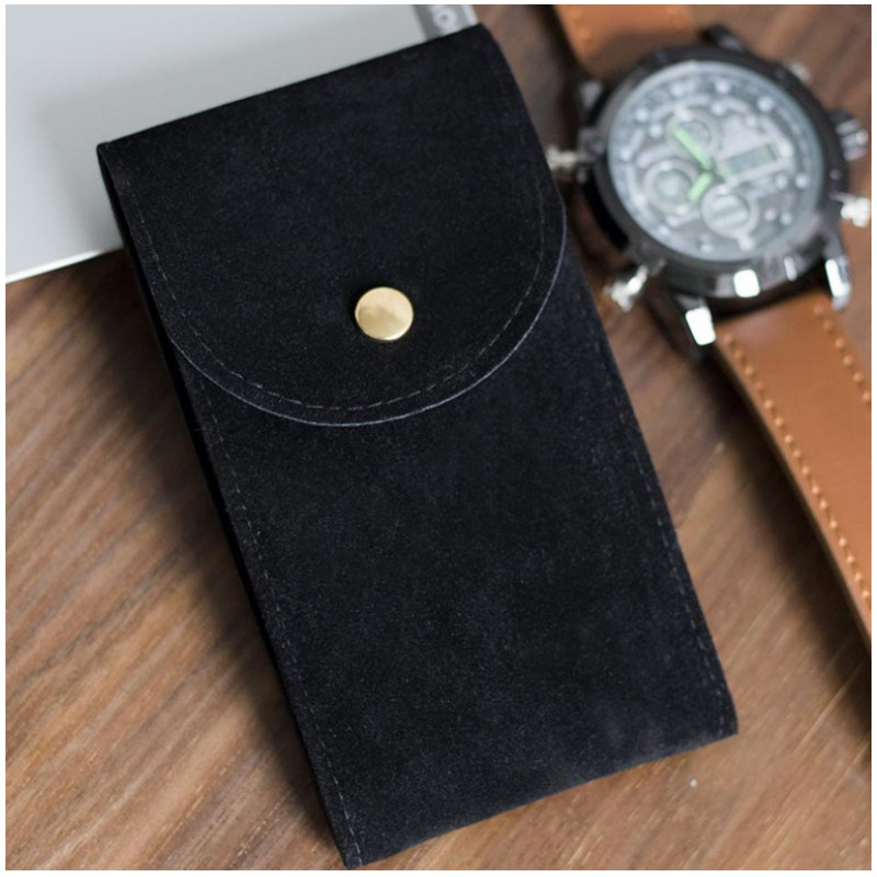 „CrossBorder Spot“ aksominis laikrodžių krepšys, laikrodžių laikymo krepšys, apsauginis laikrodžių krepšys, kelioninis dvipusis aksominis laikrodžių odinis dėklas