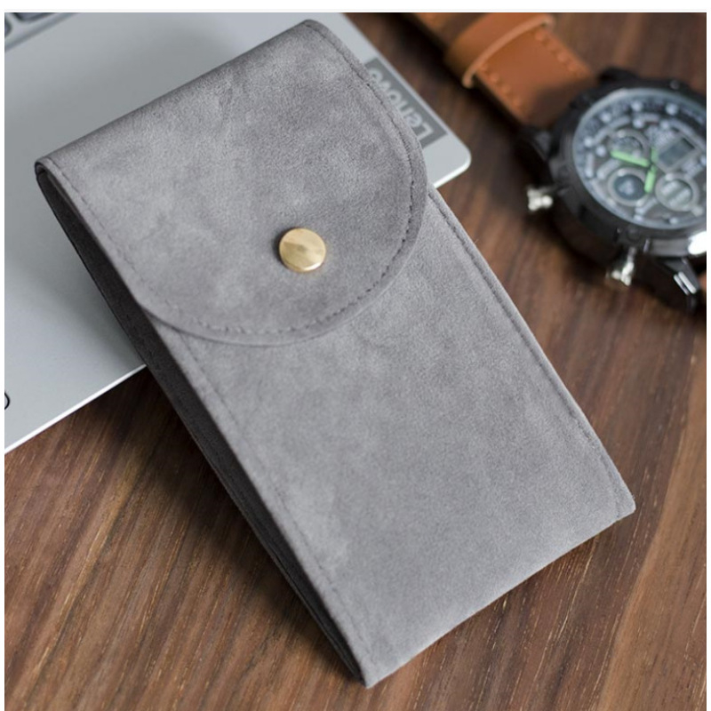 „CrossBorder Spot“ aksominis laikrodžių krepšys, laikrodžių laikymo krepšys, apsauginis laikrodžių krepšys, kelioninis dvipusis aksominis laikrodžių odinis dėklas