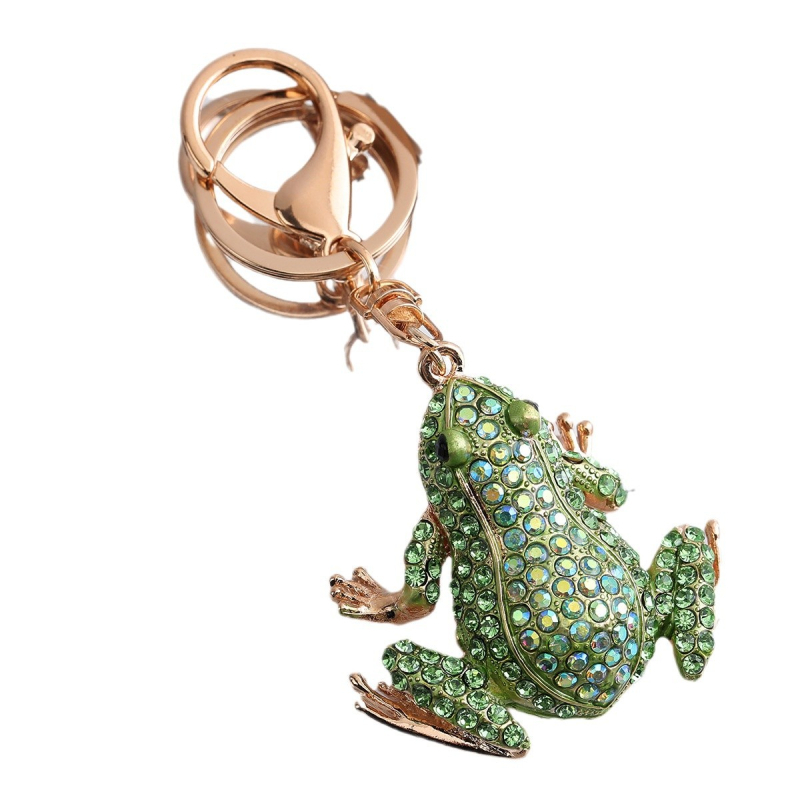 Határokon átnyúló állatbéka gyémánt kulcstartó medál kreatív aranyos kulcstartó nagykereskedelmi fém kreatív apró ajándékok
