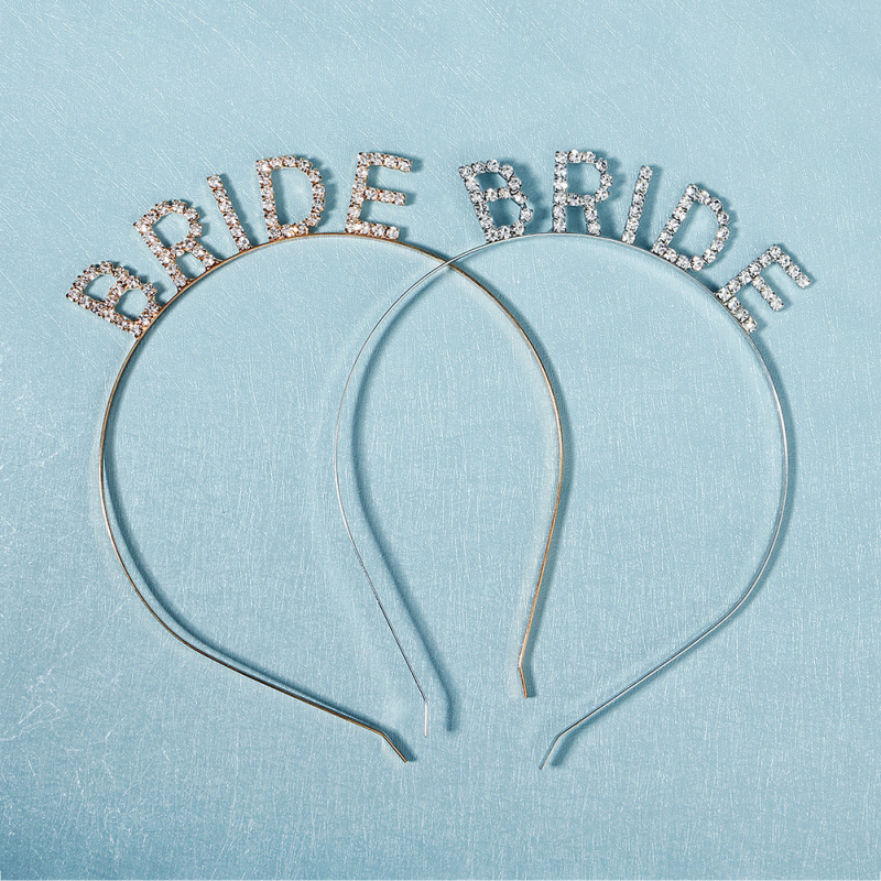 Piiriülene uus isetehtud pulma-PRUUDI tähega juuksepael Euroopa ja Ameerika peofestivali kividega juukseaksessuaarid täiskasvanutele ja lastele juuksepael