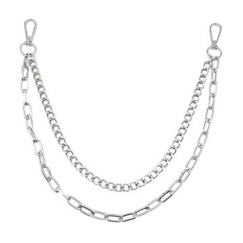 Euroopa ja Ameerika piiriülesed ehted, personaalsed lihtsad populaarsed metallketid, mitmekihilised vöökohad, naiste punk-tänavavõludega teksade rippkett