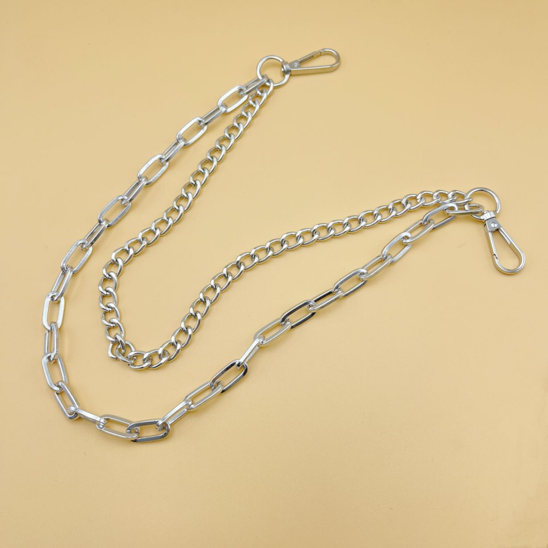 Euroopa ja Ameerika piiriülesed ehted, personaalsed lihtsad populaarsed metallketid, mitmekihilised vöökohad, naiste punk-tänavavõludega teksade rippkett