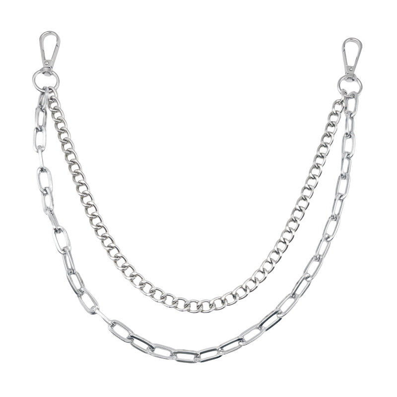 Euroopa ja Ameerika piiriülesed ehted, personaalsed lihtsad populaarsed metallketid, mitmekihilised vöökohad, naiste punk-tänavavõludega teksade rippkett