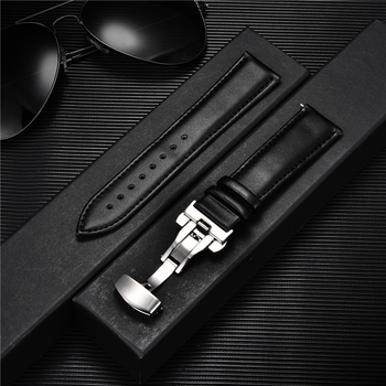 Nahkne kellarihm 18mm 20mm 22mm 24mm Rihmad roostevabast terasest