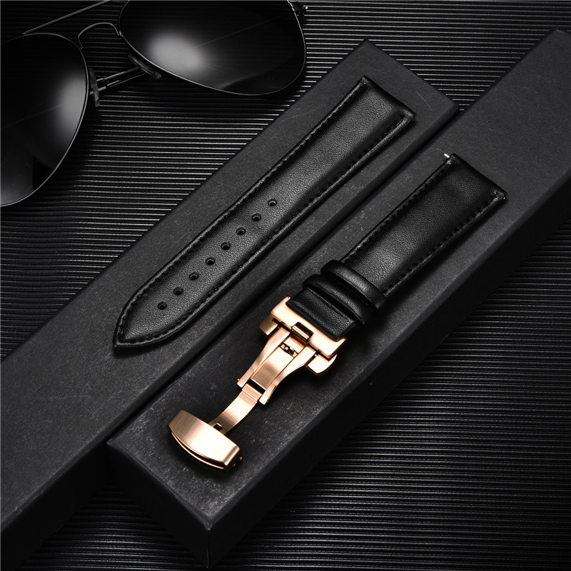 Nahkne kellarihm 18mm 20mm 22mm 24mm Rihmad roostevabast terasest