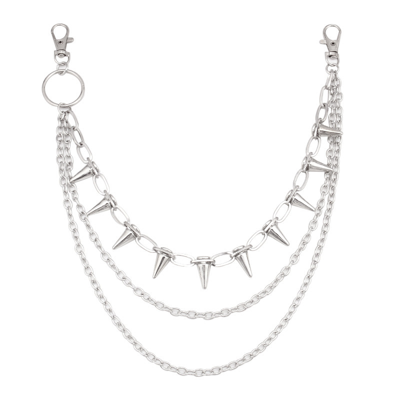 Euroopa ja Ameerika piiriülesed ehted Hip-hop Punk Metallneetidega mitmekihiline vöökett Trendikas lahe kleit Teksad Aksessuaarid Püksid Kett