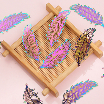 Διασυνοριακή προμήθεια κράματος επιμετάλλωσης χρώματος φτερού μπρελόκ κρεμαστό κόσμημα μπρελόκ κολιέ βραχιόλι σκουλαρίκια δώρο