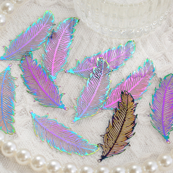 Διασυνοριακή προμήθεια κράματος επιμετάλλωσης χρώματος φτερού μπρελόκ κρεμαστό κόσμημα μπρελόκ κολιέ βραχιόλι σκουλαρίκια δώρο