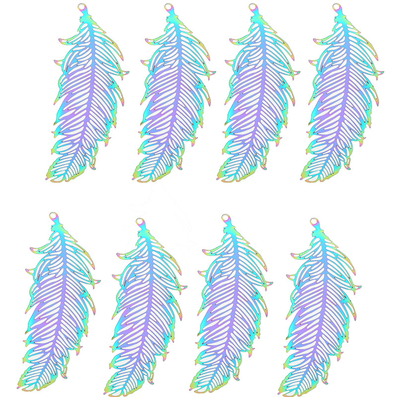 Határokon átnyúló ellátás ötvözet bevonatú színes toll medál kulcstartó medál kulcstartó nyaklánc karkötő fülbevaló ajándék