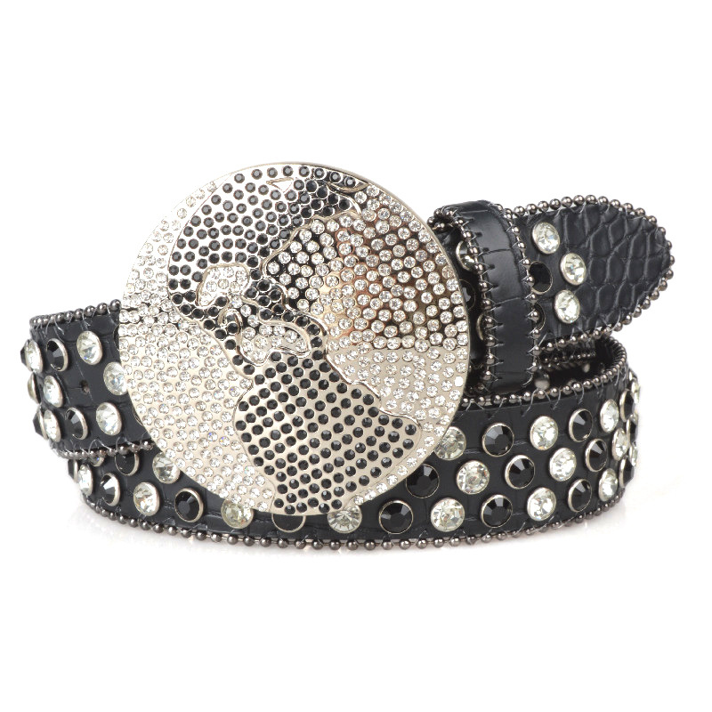 Uniszex öv, strasszokkal berakott, európai és amerikai öv, punk, hiphop, széles öv, utcai stílusú öv, keresztpántos öv