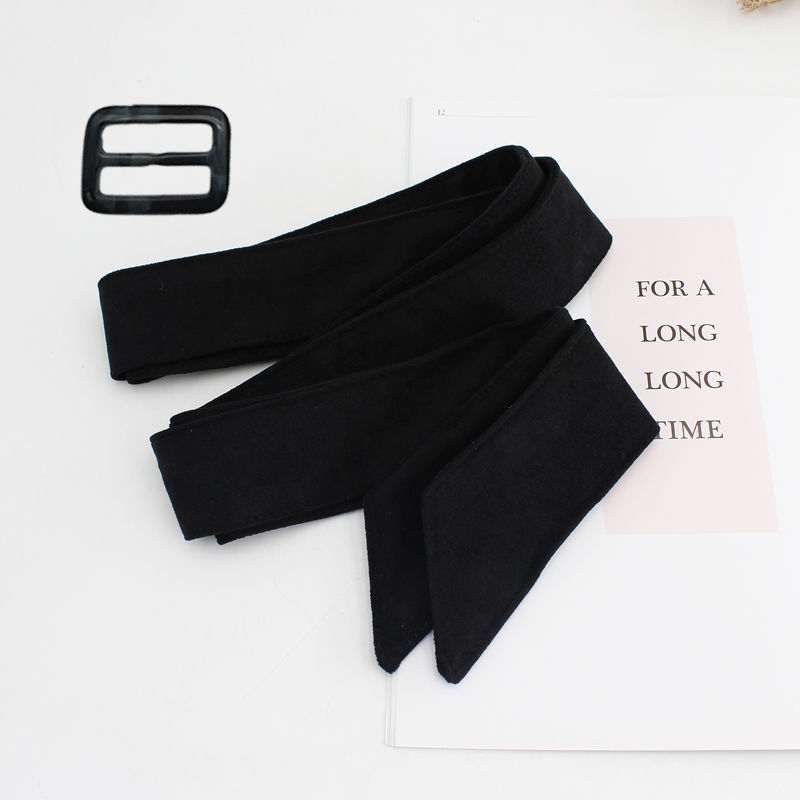 Divpusēja vilnas josta Sieviešu dekoratīvs plīša mētelis Plata josta ar tauriņu