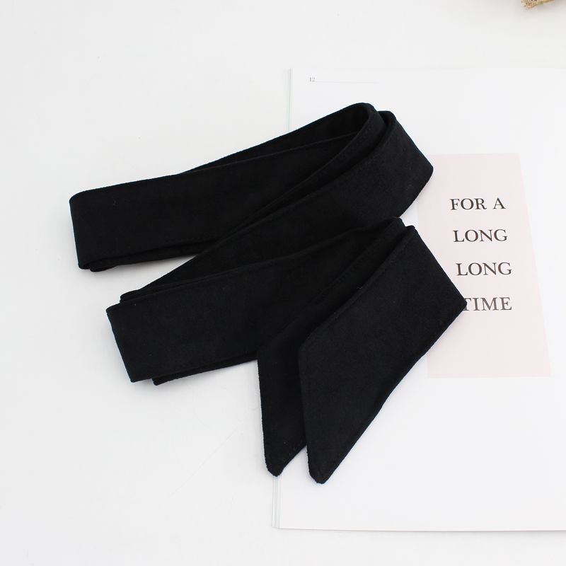 Divpusēja vilnas josta Sieviešu dekoratīvs plīša mētelis Plata josta ar tauriņu