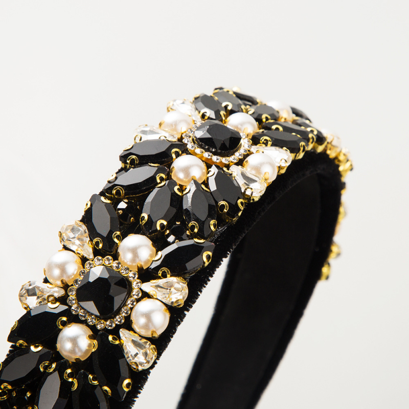 Euroopa ja Ameerika retro õukonnastiilis barokk-rasketööstuse juuksepael naistele, sametkangast laia äärega teemant-pärlmutterjuustest ehete hulgimüük