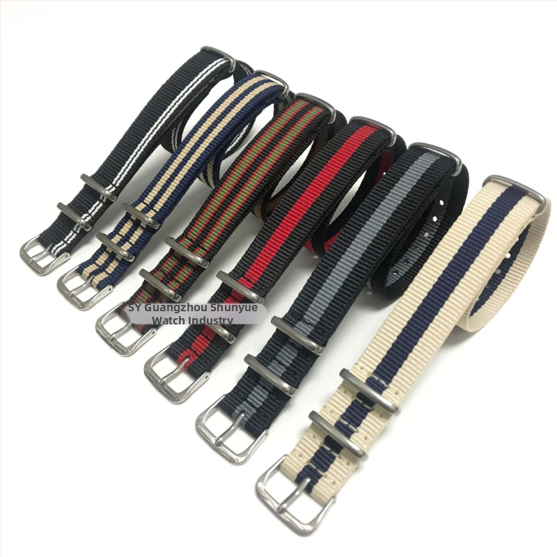 Часовник с три пръстена от найлон, разнообразие от цветове, множество размери, моден, ежедневен стил, универсален за момчета и момичета.