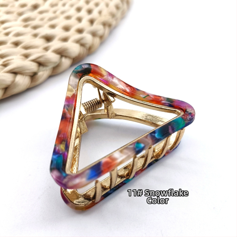 Hualino tarpvalstybinis trikampio formos lydinio laikiklis, disko formos plaukų segtukas, vidutinio dydžio tuščiaviduris dryžuotas plaukų segtukas, temperamentingas acto rūgšties laikiklis