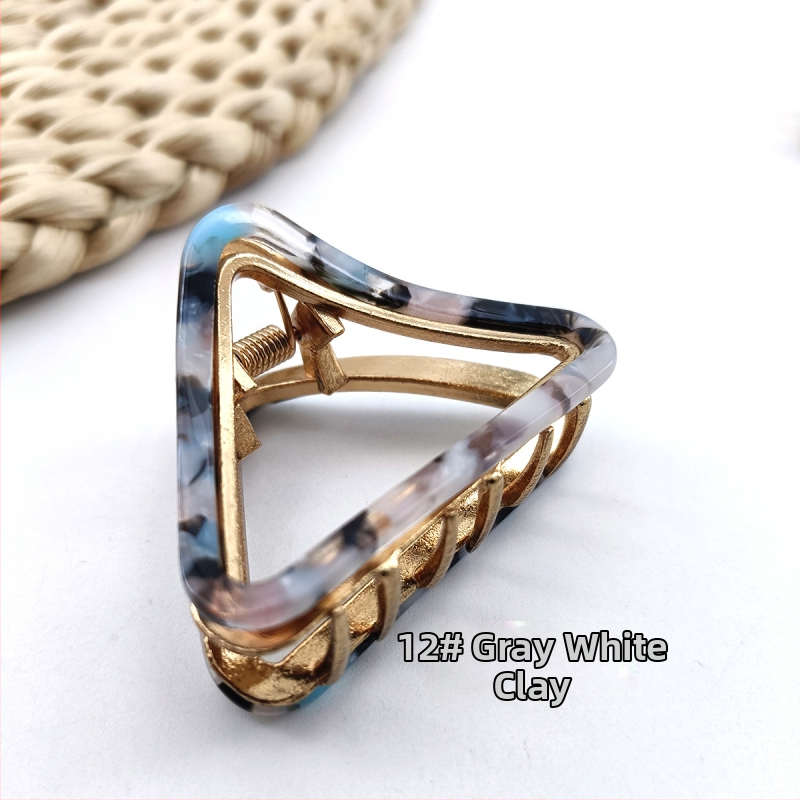 Hualino tarpvalstybinis trikampio formos lydinio laikiklis, disko formos plaukų segtukas, vidutinio dydžio tuščiaviduris dryžuotas plaukų segtukas, temperamentingas acto rūgšties laikiklis