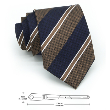 Didmeninė prekyba japoniškais ir korėjietiškais dryžuotais vintažiniais kaklaraiščiais, 8 cm, rankų darbo klasikiniais dalykiniais kaklaraiščiais, klasikinio dalykinio stiliaus