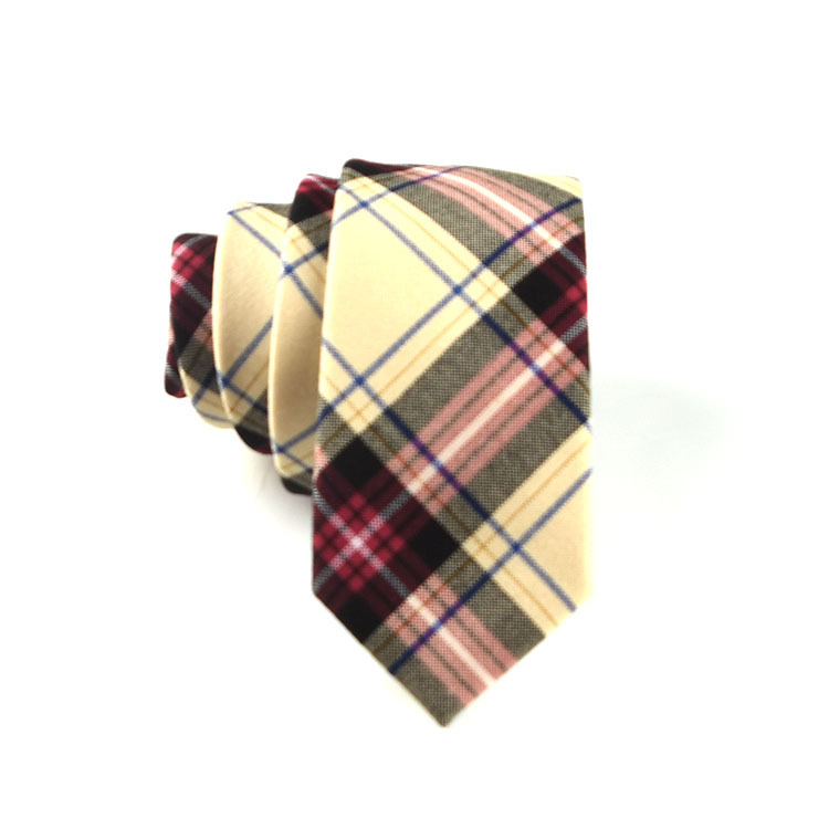 Vyriška madinga kasdienio, preppy stiliaus mokyklinė uniforma, korėjietiško stiliaus, siaura, 6 cm medvilninė languota kaklaraiščio pakuotė, gamintojo paruošta sandėlyje