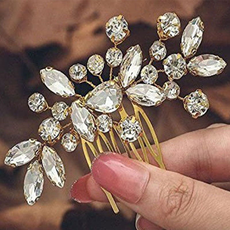 Tehase hulgimüük pruudi juuksekamm juuksekamm rhinestone pruudi peakate pulmaehted loominguline