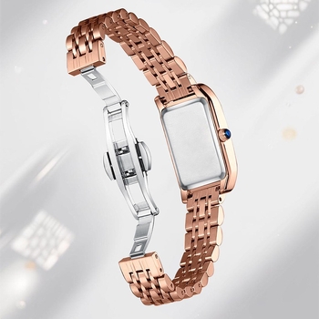 Υψηλής ποιότητας γυναικείο ρολόι Zido Brand, πλήρως αυτόματο γυναικείο ρολόι, μοντέρνο ελαφρύ πολυτελές ρολόι χαλαζία με ατσάλινο μπρασελέ, ευέλικτο