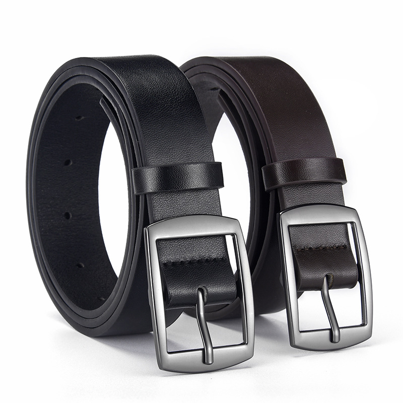 Új férfi fém tűs csatos öv, divatos, lezser, egyszerű öv, mindenhez illő tűs csatos dekoratív farmeröv férfiaknak