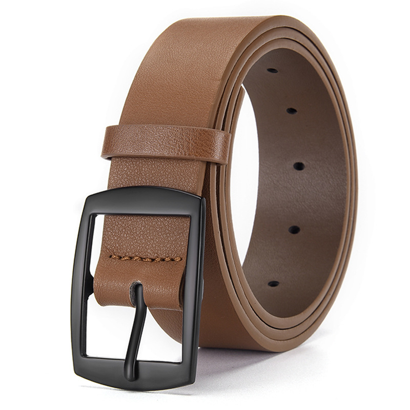 Új férfi fém tűs csatos öv, divatos, lezser, egyszerű öv, mindenhez illő tűs csatos dekoratív farmeröv férfiaknak