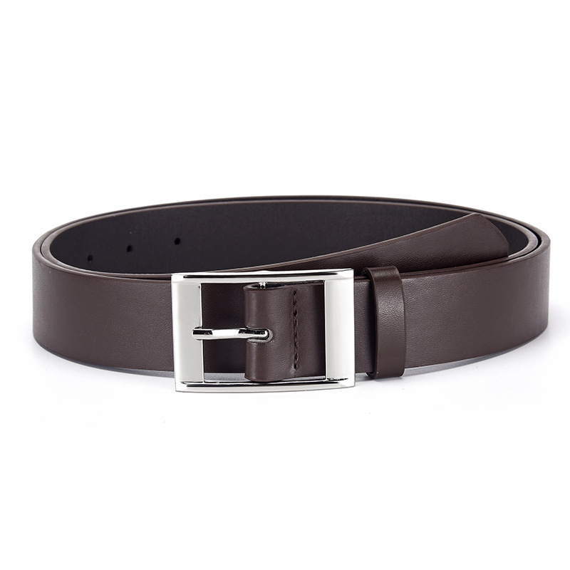 Új férfi fém tűs csatos öv, divatos, lezser, egyszerű öv, mindenhez illő tűs csatos dekoratív farmeröv férfiaknak