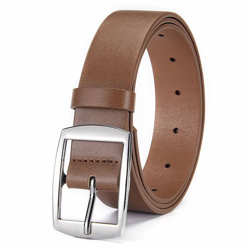Új férfi fém tűs csatos öv, divatos, lezser, egyszerű öv, mindenhez illő tűs csatos dekoratív farmeröv férfiaknak