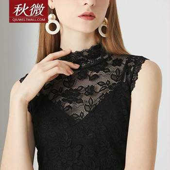 Φθινοπωρινό Micro New Γυναικείο Πουλόβερ με Ψεύτικο Γιακά και Ψεύτικο Γιακά, σε all-match χρώμα, με Ψεύτικο Γιακά και Κομψό Δαντελένιο Μπλούζα