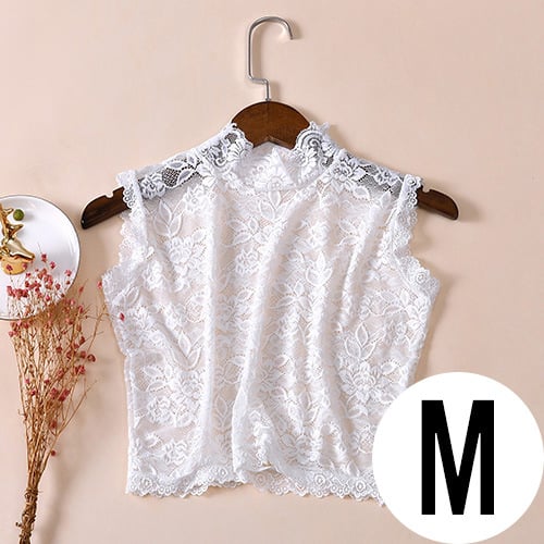 Jesenski mikro novi čipkasti lažni ovratnik za žene, univerzalni džemper s vertikalnim ovratnikom, košulja s podlogom i lažnim ovratnikom, elegantna čipkasta košulja