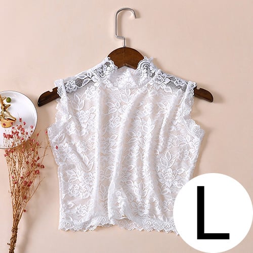 Jesenski mikro novi čipkasti lažni ovratnik za žene, univerzalni džemper s vertikalnim ovratnikom, košulja s podlogom i lažnim ovratnikom, elegantna čipkasta košulja