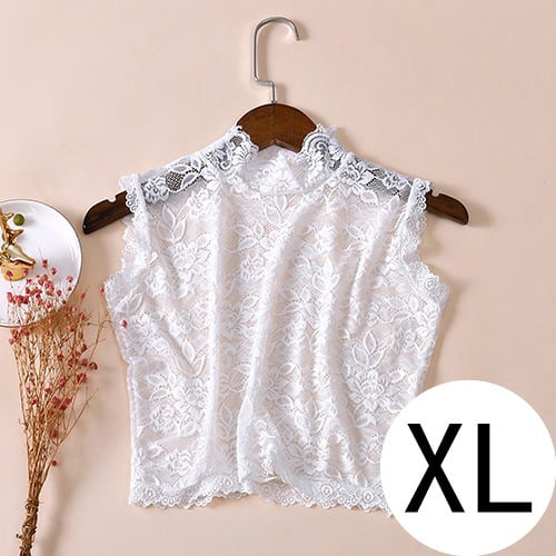 Jesenski mikro novi čipkasti lažni ovratnik za žene, univerzalni džemper s vertikalnim ovratnikom, košulja s podlogom i lažnim ovratnikom, elegantna čipkasta košulja