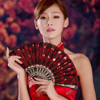 ♤ Търговия на едро Седем пролетни ветрила за танци Сгъваем ветрилообразен ...