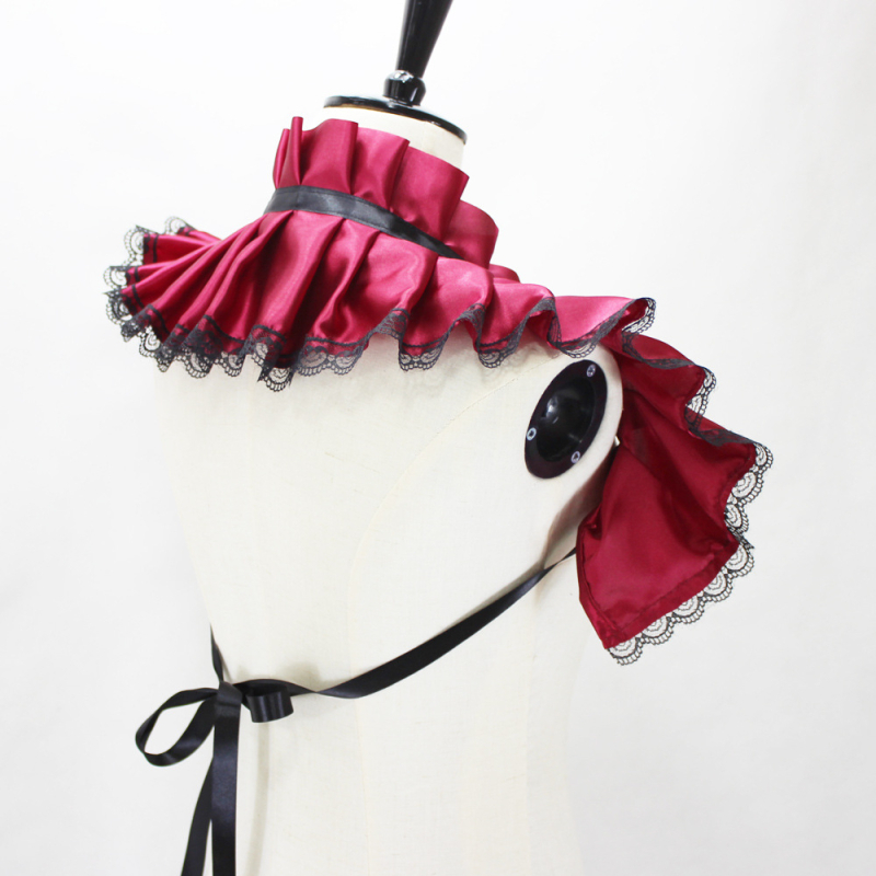 „CrossBorder Palace“ klasikinė netikra apykaklė su klostuotomis rankovėmis, moteriška rudens ir žiemos skara, scenos pasirodymo apranga, karštas „Amazon“ stilius.