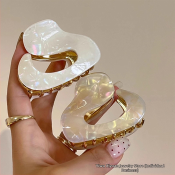 Naujas acto rūgšties plaukų segtukas netaisyklingas metalinis pusiau surišamas plaukų segtukas temperamentingas plaukų segtukas mažas griebtuvas pušies uodegos plaukų segtukas ryklio segtukas