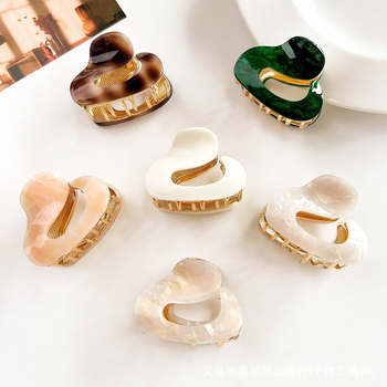 Naujas acto rūgšties plaukų segtukas netaisyklingas metalinis pusiau surišamas plaukų segtukas temperamentingas plaukų segtukas mažas griebtuvas pušies uodegos plaukų segtukas ryklio segtukas