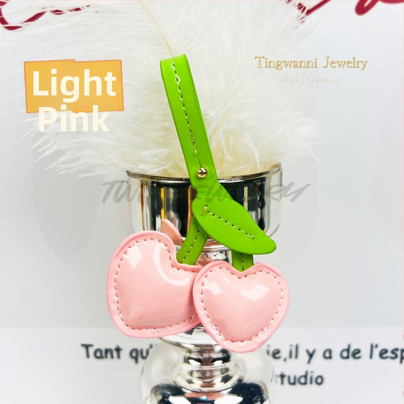 Vyšninės spalvos raktų pakabuko vyšninės spalvos kūrybinis krepšys pakabukas mokyklinis krepšys meilės odinis krepšys pakabuko aksesuarai