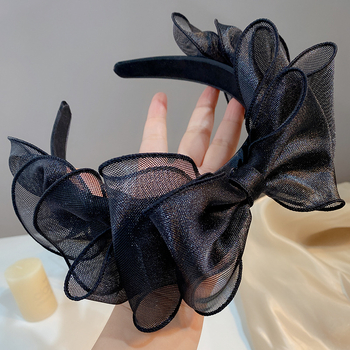 Korea stiilis uued juukseaksessuaarid, tähekujulised, sama stiiliga peapaelad, juuksepaelad, tipptasemel pitsist võrgust Korea stiilis elegantne lipsuga juuksepael naistele