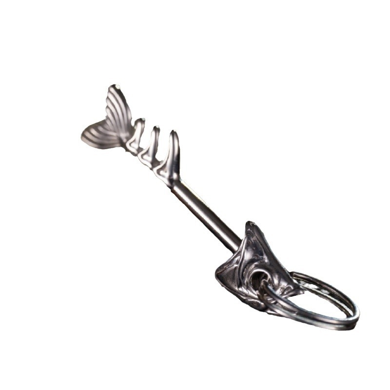 2024 új, levehető halszálka kulcstartó, autós kulcstartó, fejlett medál, retró, személyre szabott ajándék