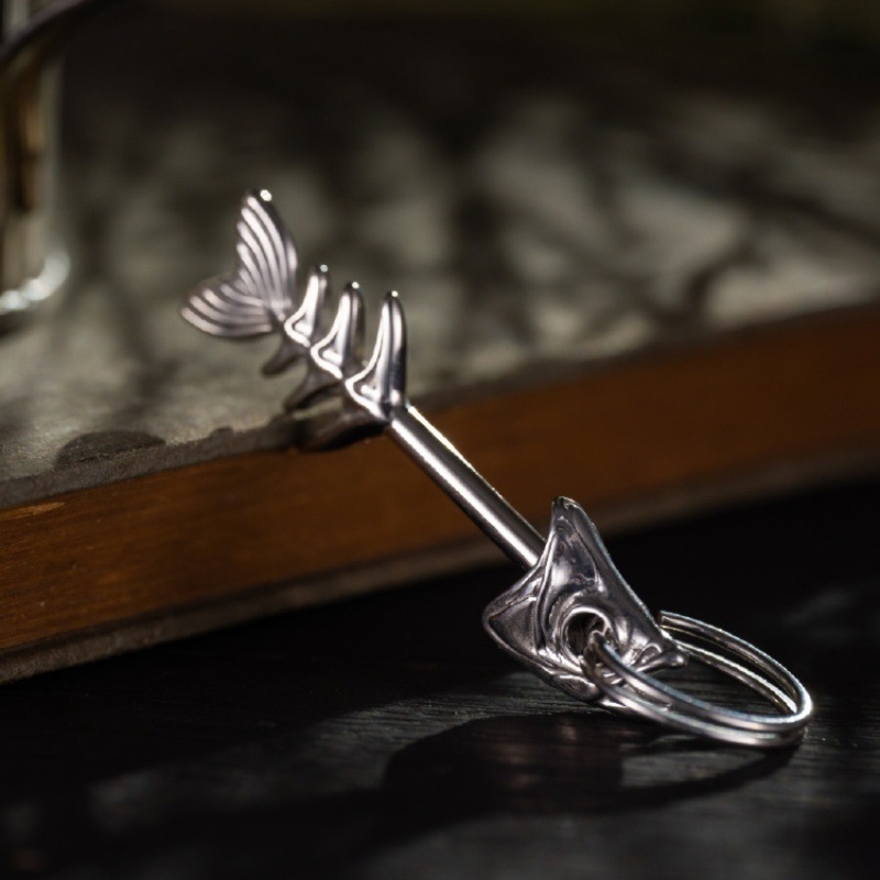 2024 új, levehető halszálka kulcstartó, autós kulcstartó, fejlett medál, retró, személyre szabott ajándék