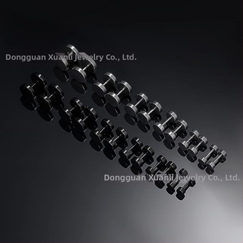 Cercei rotunzi din oțel inoxidabil, cu gantere, tip tort, la modă, din oțel titan, pentru bărbați, bijuterii negre pentru urechi, stil hip hop, Dongguan