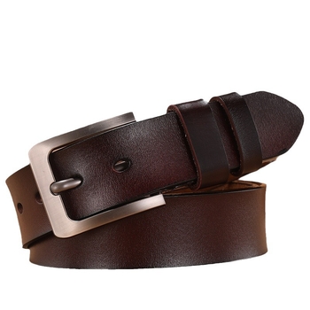 Egyrétegű marhabőr férfi tűs csatos öv fiatal középkorú férfiaknak valódi bőr antik öv farmer férfi nadrág öv