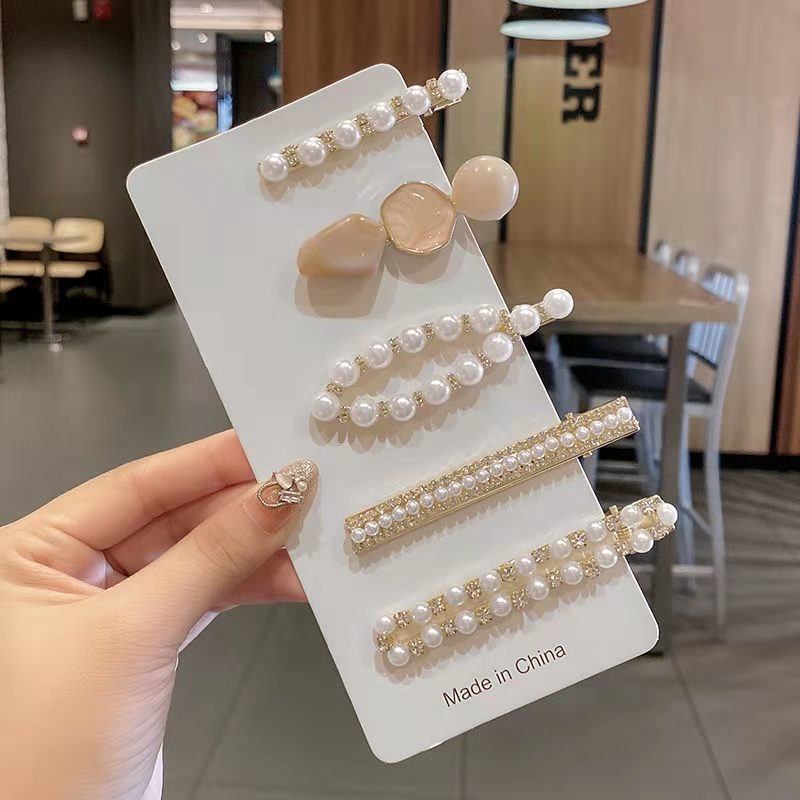 Perlų segtukas, galvos apdangalas, cirkonio krištolas, šoninis lūžęs segtukas, mergaitiška kirpčiukų segtukas šonuose, madingas segtukas viršuje