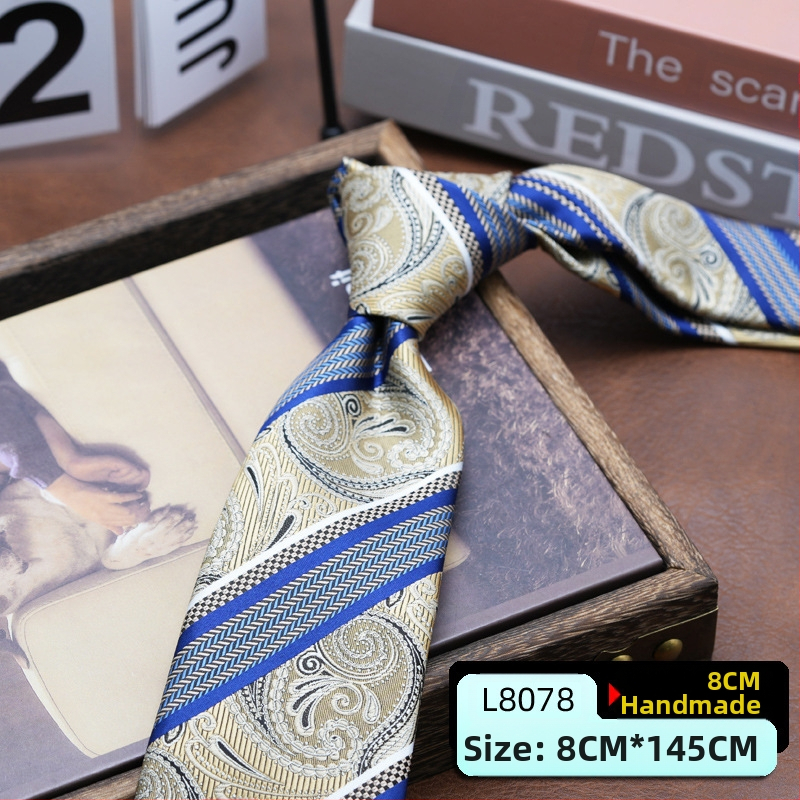 Vyriška suknelė su kaklaraiščiu, korėjietiško stiliaus, britiško Honkongo stiliaus, džentelmeniška, retro, 8 cm ranka surišama, verslo, studentų, darbo, mados, profesionali apranga