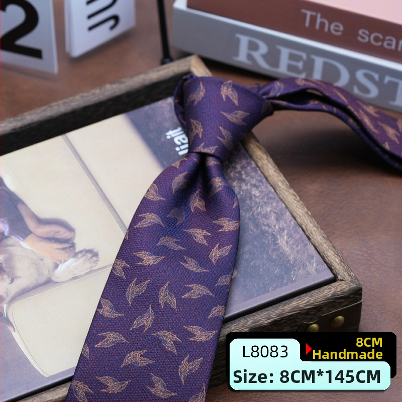 Vyriška suknelė su kaklaraiščiu, korėjietiško stiliaus, britiško Honkongo stiliaus, džentelmeniška, retro, 8 cm ranka surišama, verslo, studentų, darbo, mados, profesionali apranga