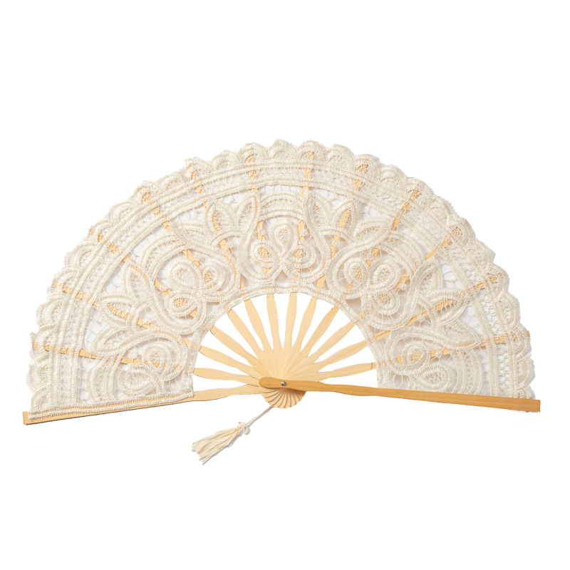 Pitsiga tikitud pitslehter, väljalõigatud retro Euroopa paleelehter, 27 cm kokkupandav lehvik, bambusest lehvik, tantsuetenduse lehvik