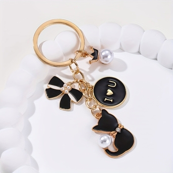 Διασυνοριακό νέο χαριτωμένο τόξο με μαργαριτάρια αγάπης γράμμα μπρελόκ αυτοκινήτου κρεμαστό τσάντα κρεμαστό δώρο διακοπών