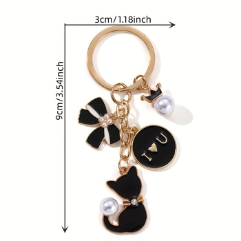 Διασυνοριακό νέο χαριτωμένο τόξο με μαργαριτάρια αγάπης γράμμα μπρελόκ αυτοκινήτου κρεμαστό τσάντα κρεμαστό δώρο διακοπών